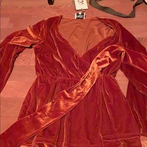 orange colored romper